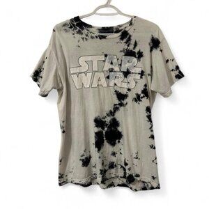 Y2K Star Wars Tie Dye Graphic tee T-shirt Whimsigoth Punk Grunge Size L